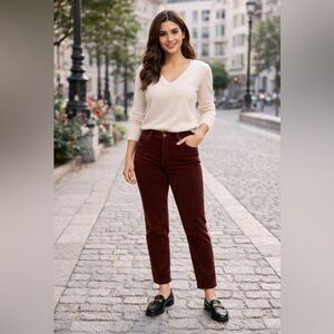 J. Crew Women's Burgundy Straight Leg Jeans